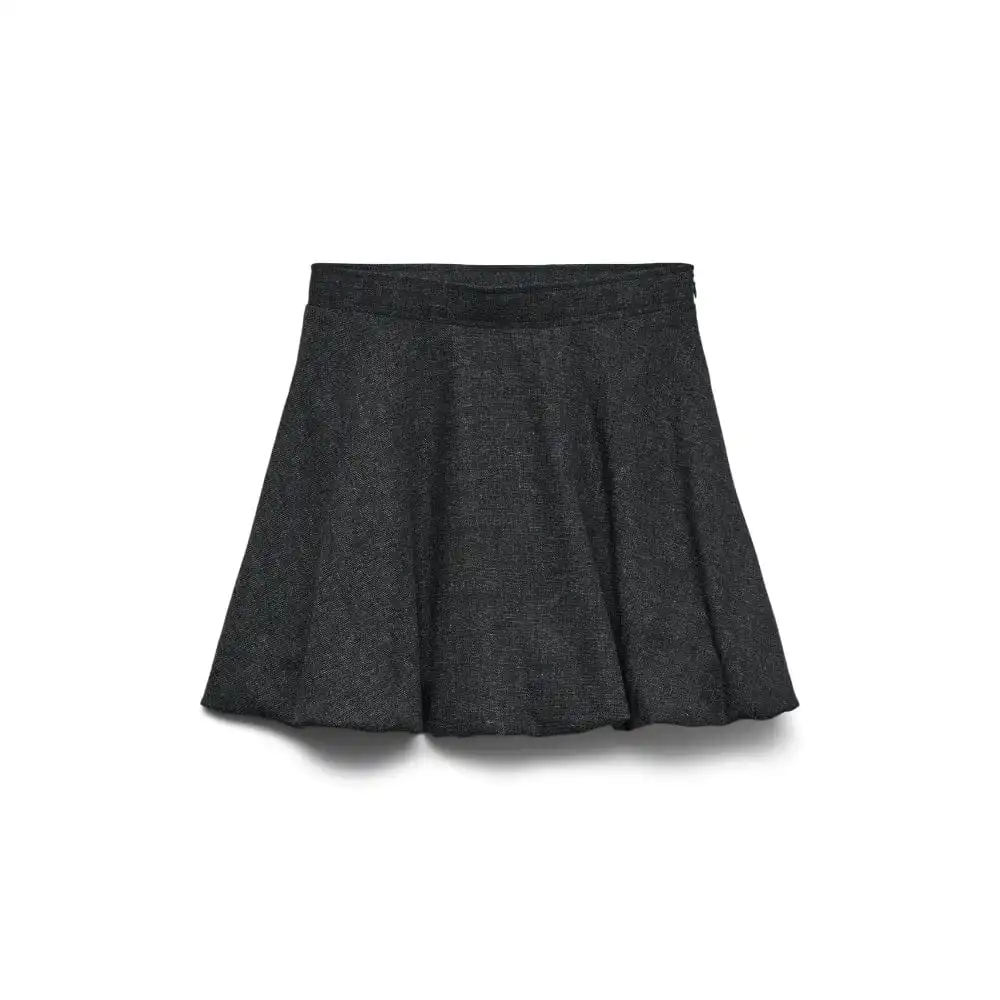 Side Zip Mid Waist Mini Skirt