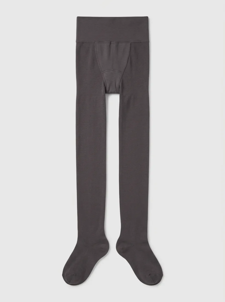 High-Rise Footed Tights with a Sleek Solid Finish