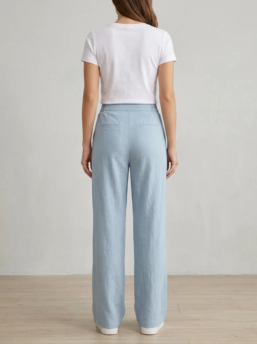 Women's High-Waisted Wide-Leg Trousers