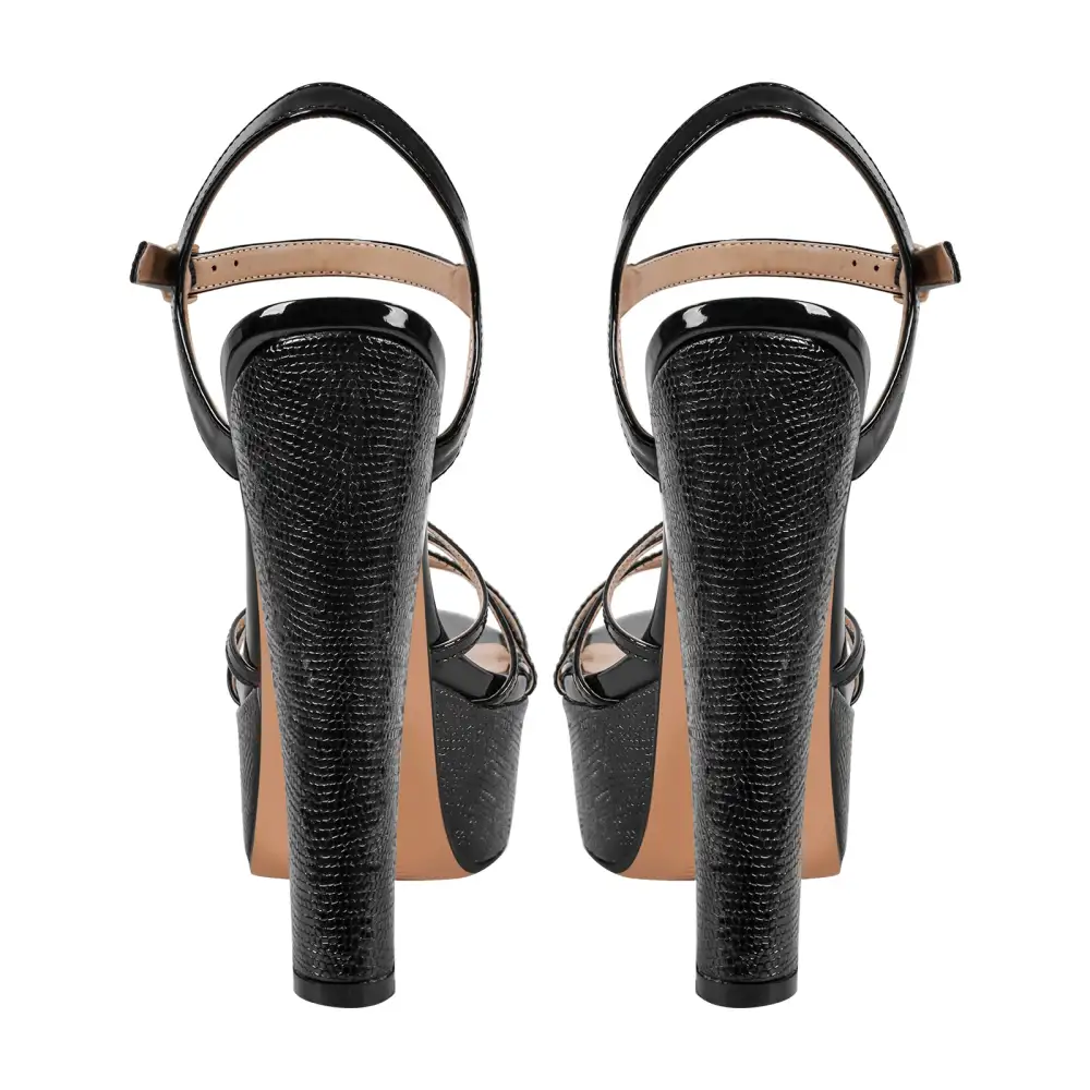 Buckle Strap Platform Chunky High Heel Sandals