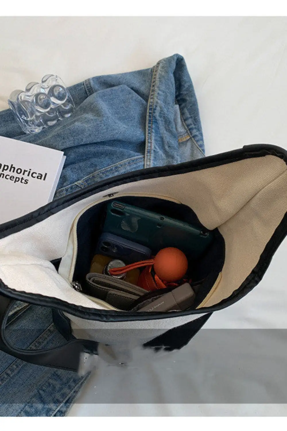 Urban Accessory: Trendy Canvas Bucket Messenger Bag