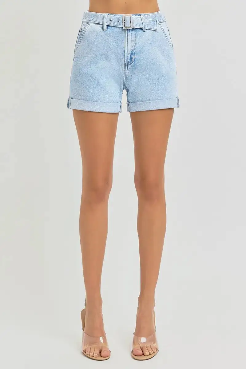 Everyday High Rise Rolled Hem Shorts