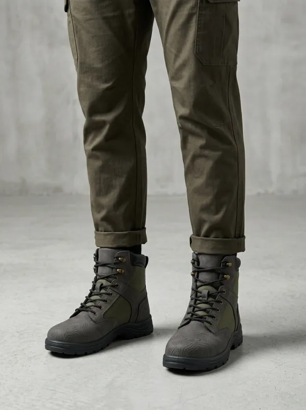 Topographic Hiking Work Boots