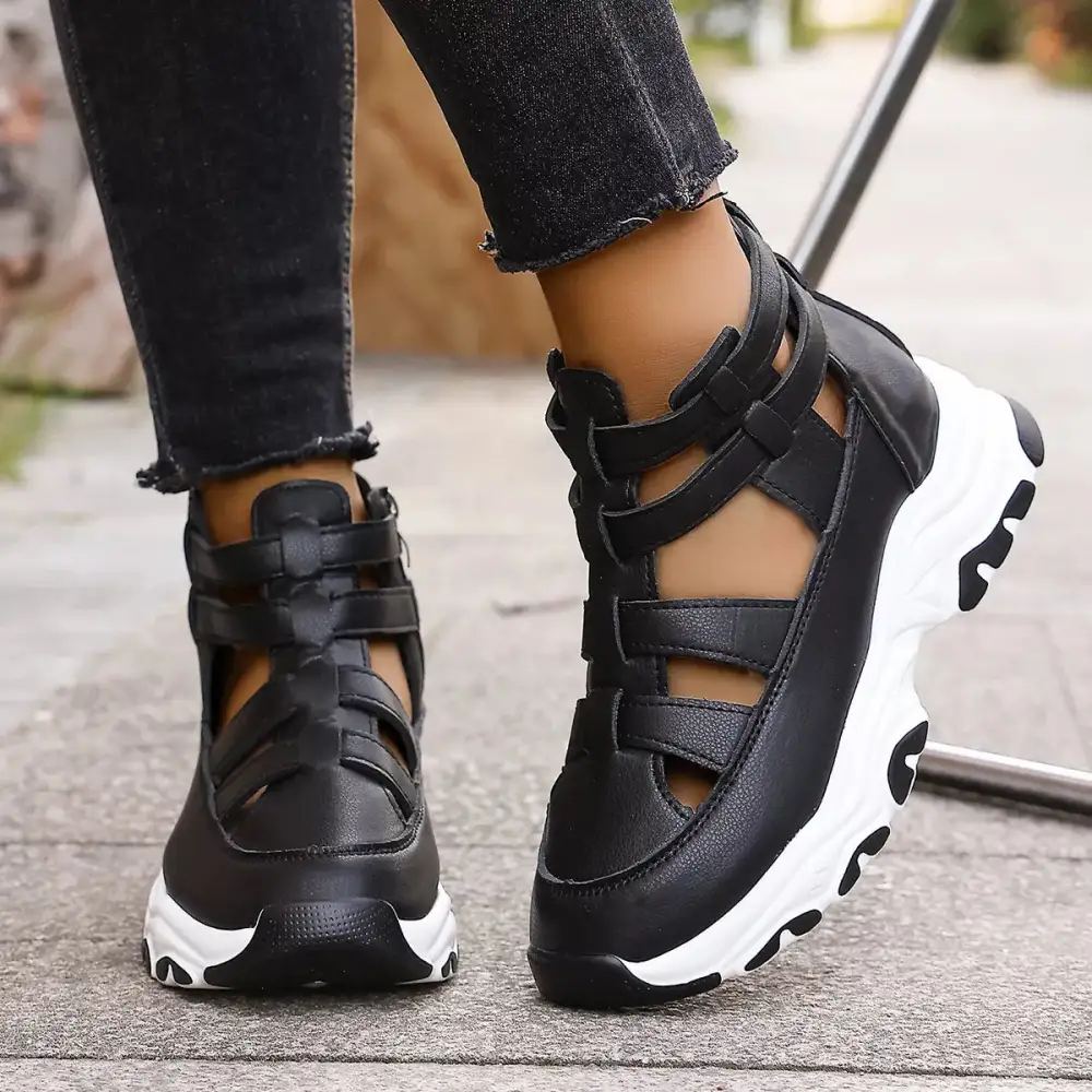 Refined Cutout Platform Sneakers