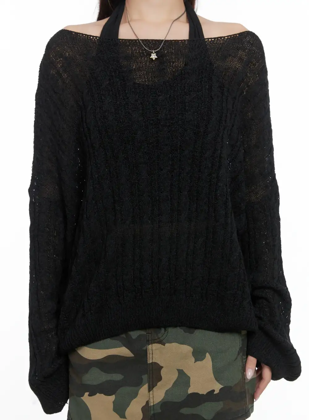 Loose Knit Long Sleeve Top