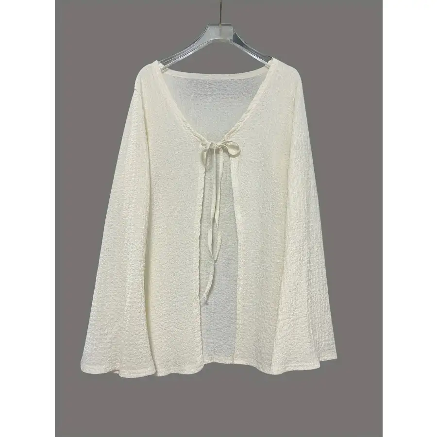 Tie Front Long Sleeve Top and Shorts Set