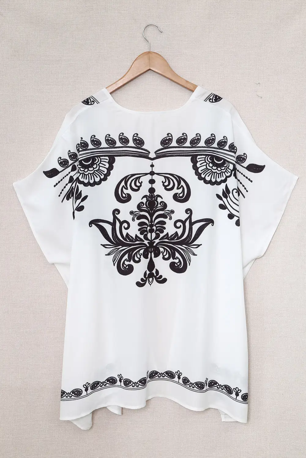 Swimwear Retro Floral Pattern Kimono