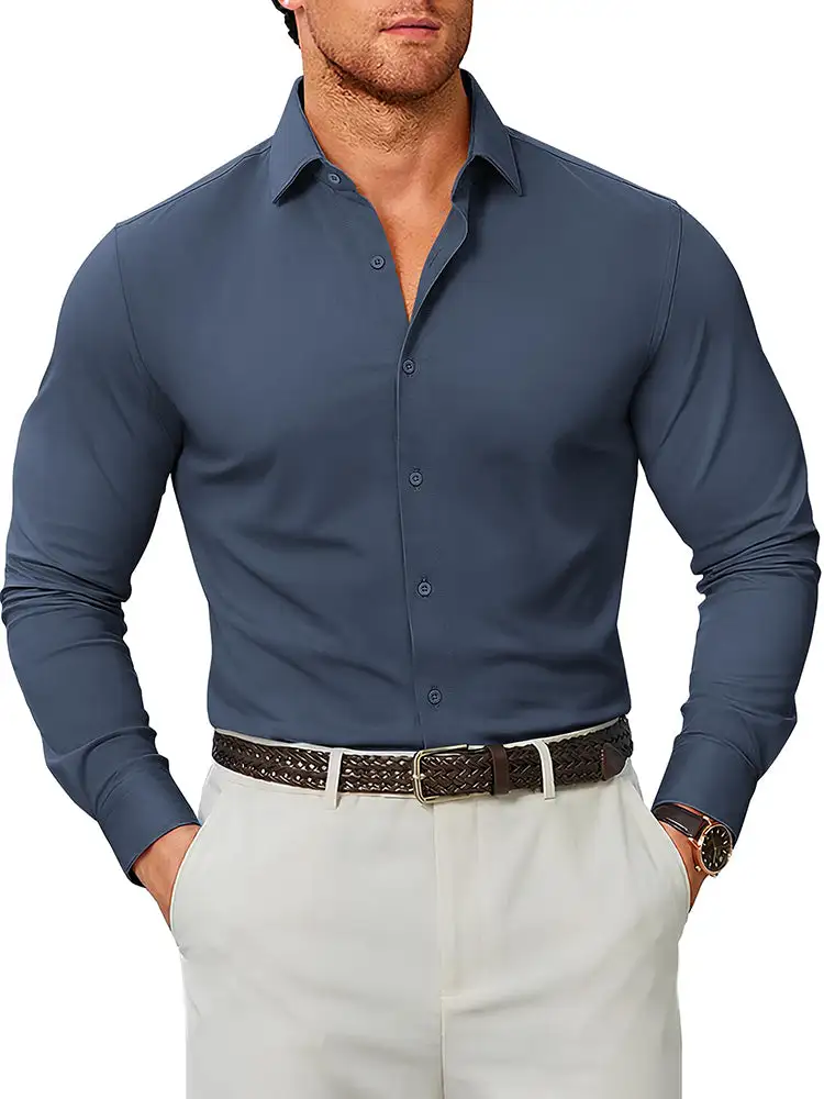 Smooth Weave Formal Cut Dress Shirt