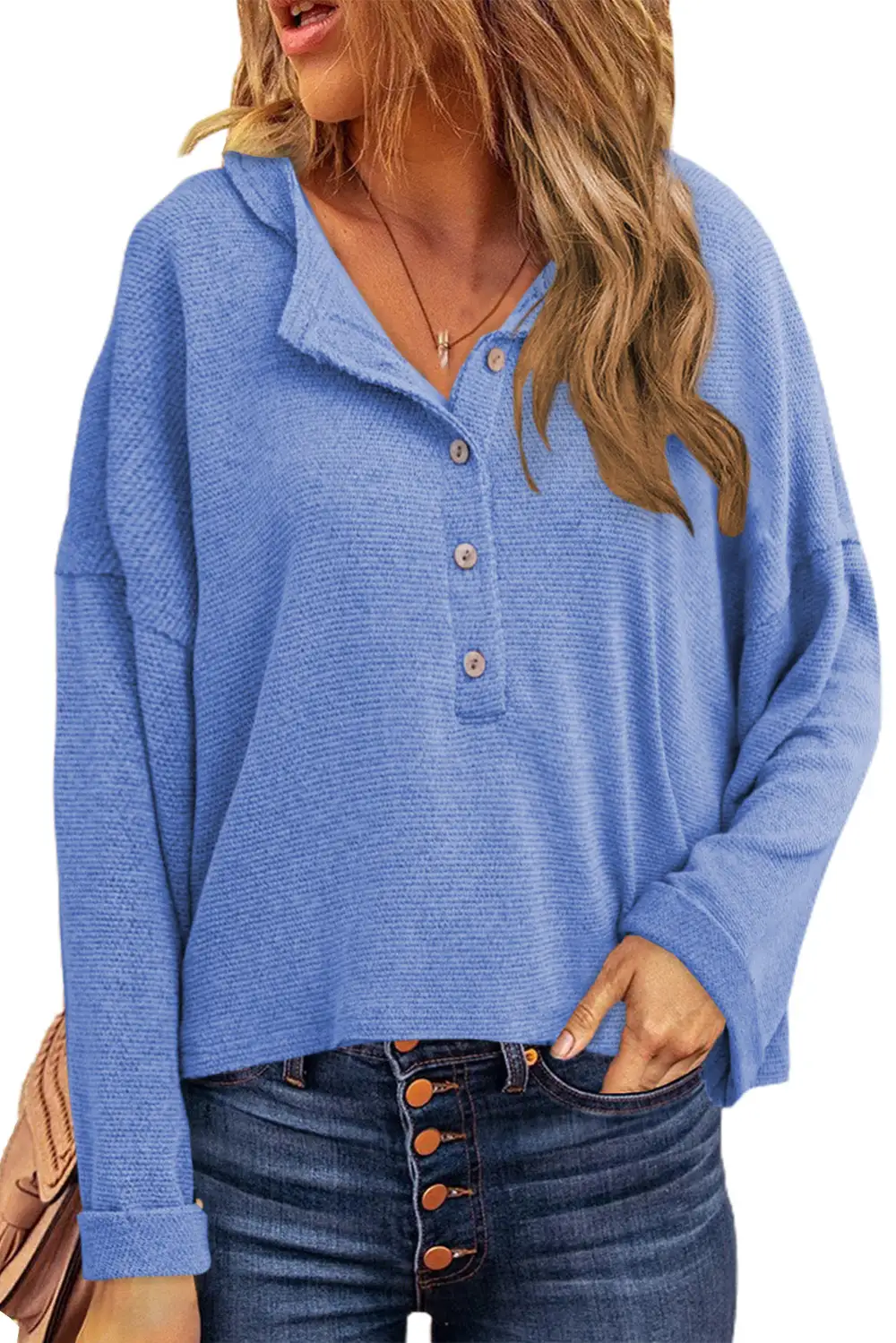 Buttoned Loose Long Sleeve Shirt