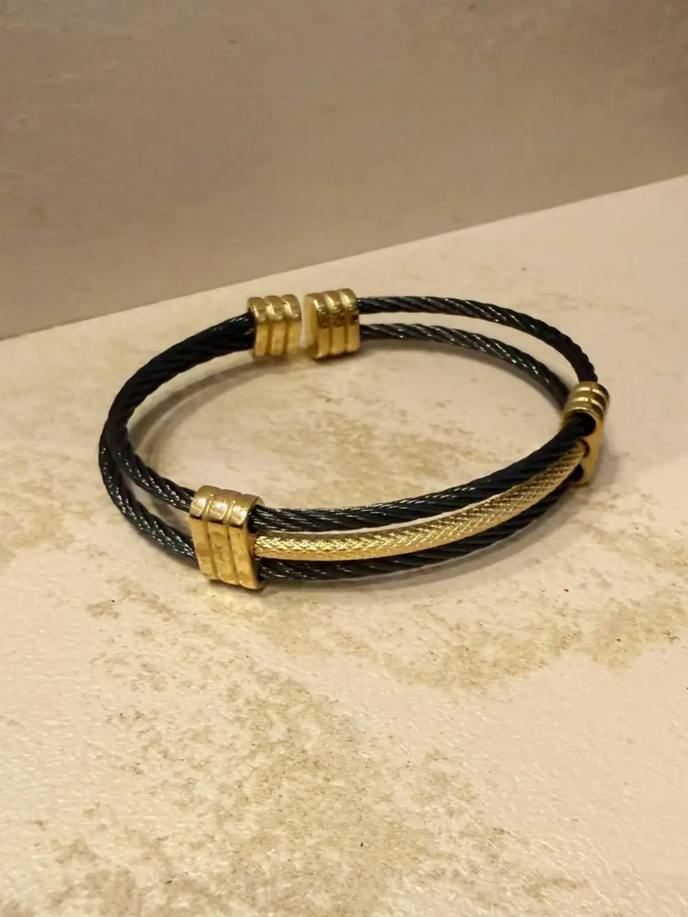 Curled Profile Metal Cuff Bracelet