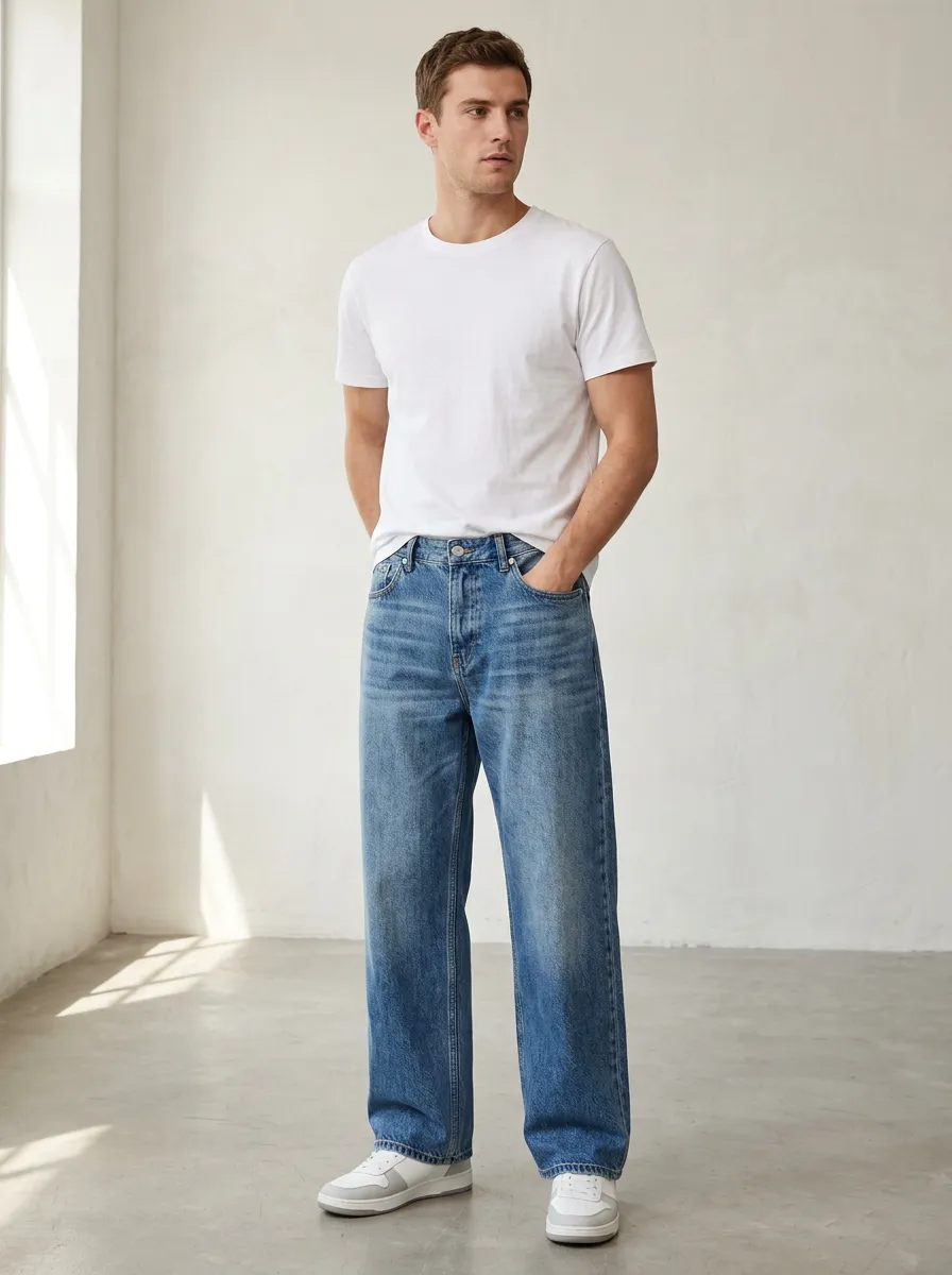 Men's Vintage Casual Loose Fit Jeans