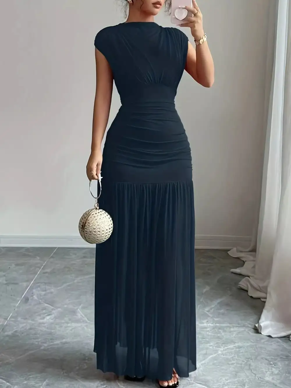 Lightweight Feel Ruched Maxi Dress