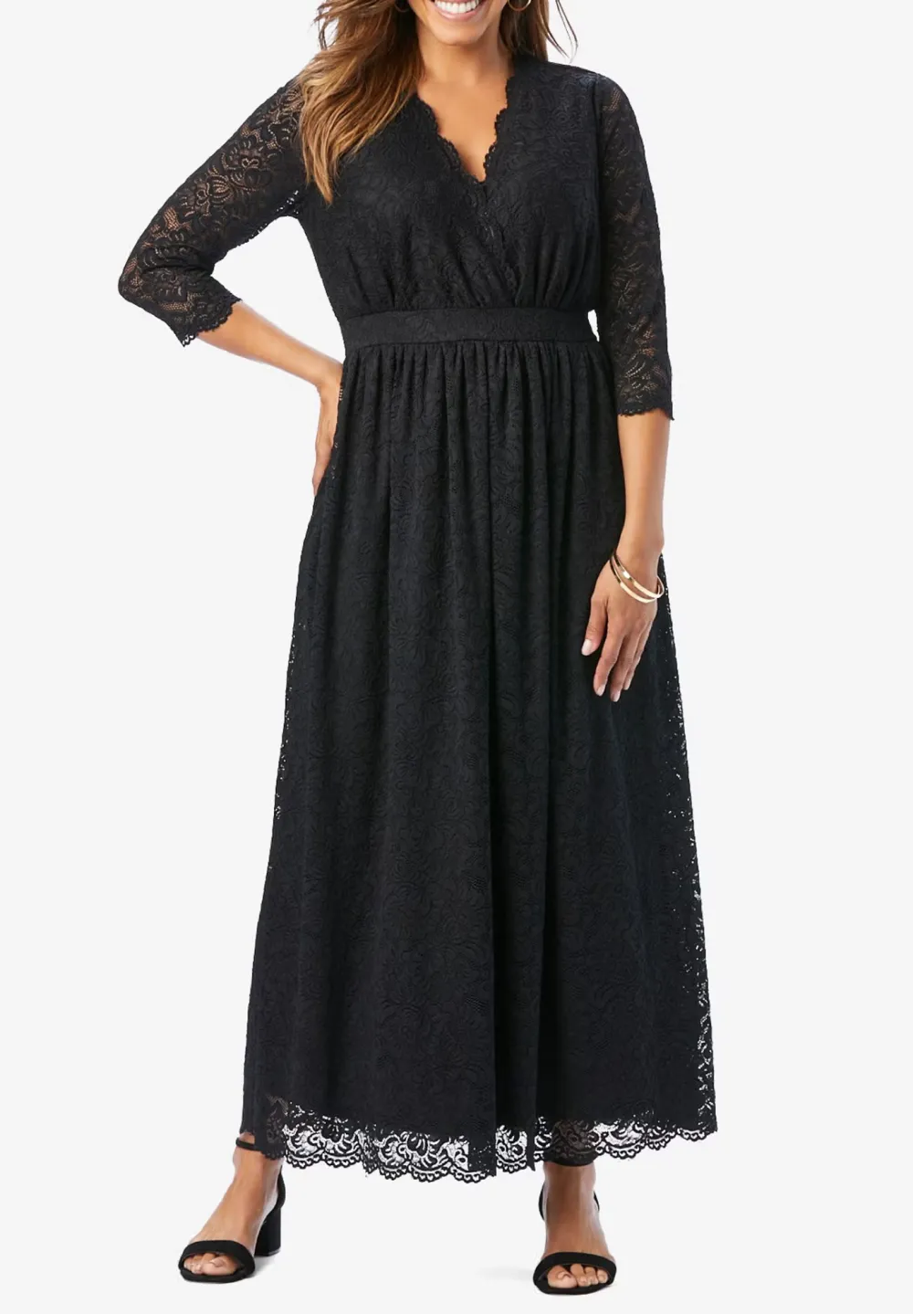 V-Neck Lace Dress