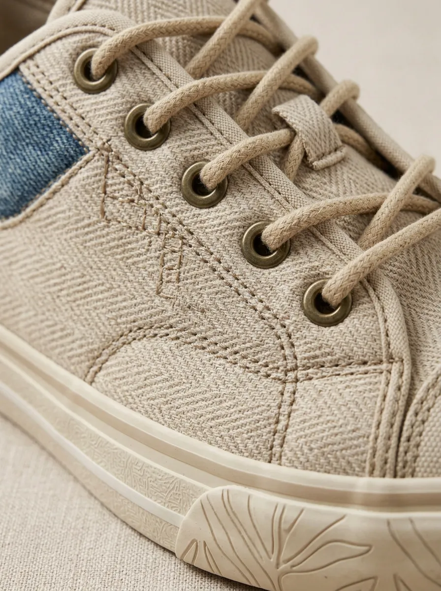Modern Herringbone Graphic Profile Men's Canvas Shoes