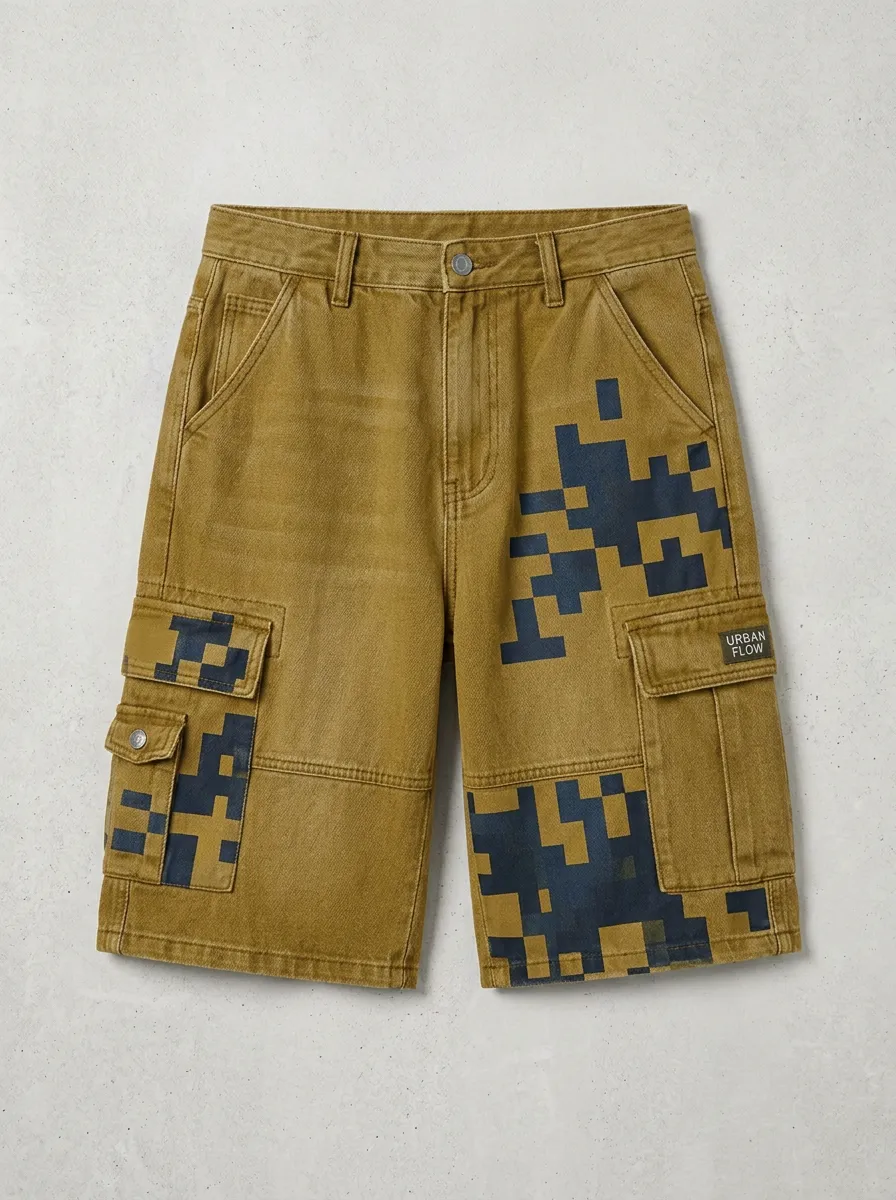 Cargo Camo Pixel Men's Cargo Shorts