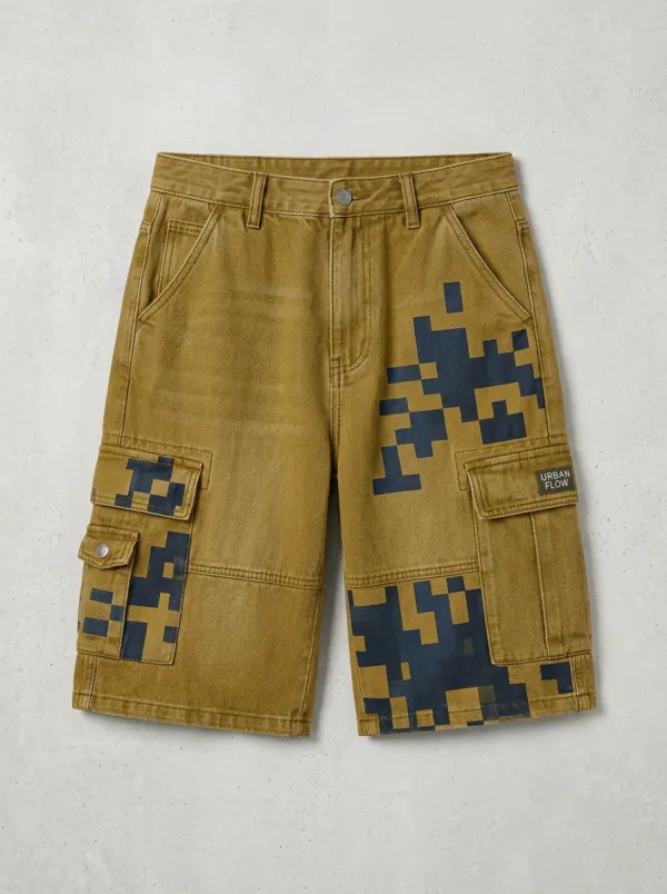 Cargo Camo Pixel Men's Cargo Shorts