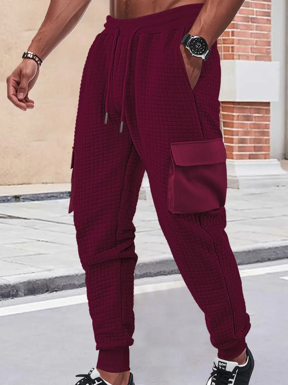 Men's o Square Cargo Pants Waist Pockets Cargo Pants