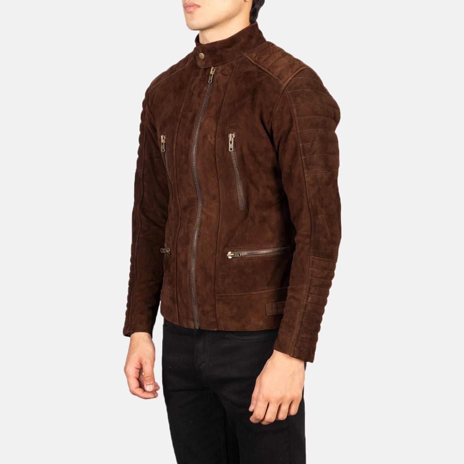 Men's Modern Biker Suede Jacket