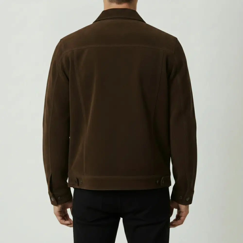 Utility Suede Trucker Jacket