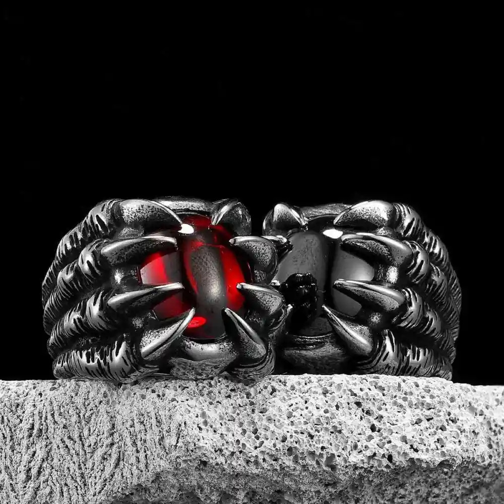 Men's Gem Dragon Claw Ring