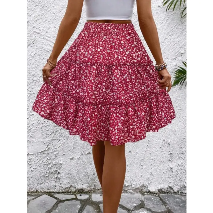 Everyday Print Midi Skirt