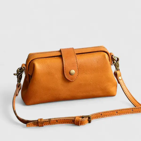 Structured Pebbled Leather Handbag