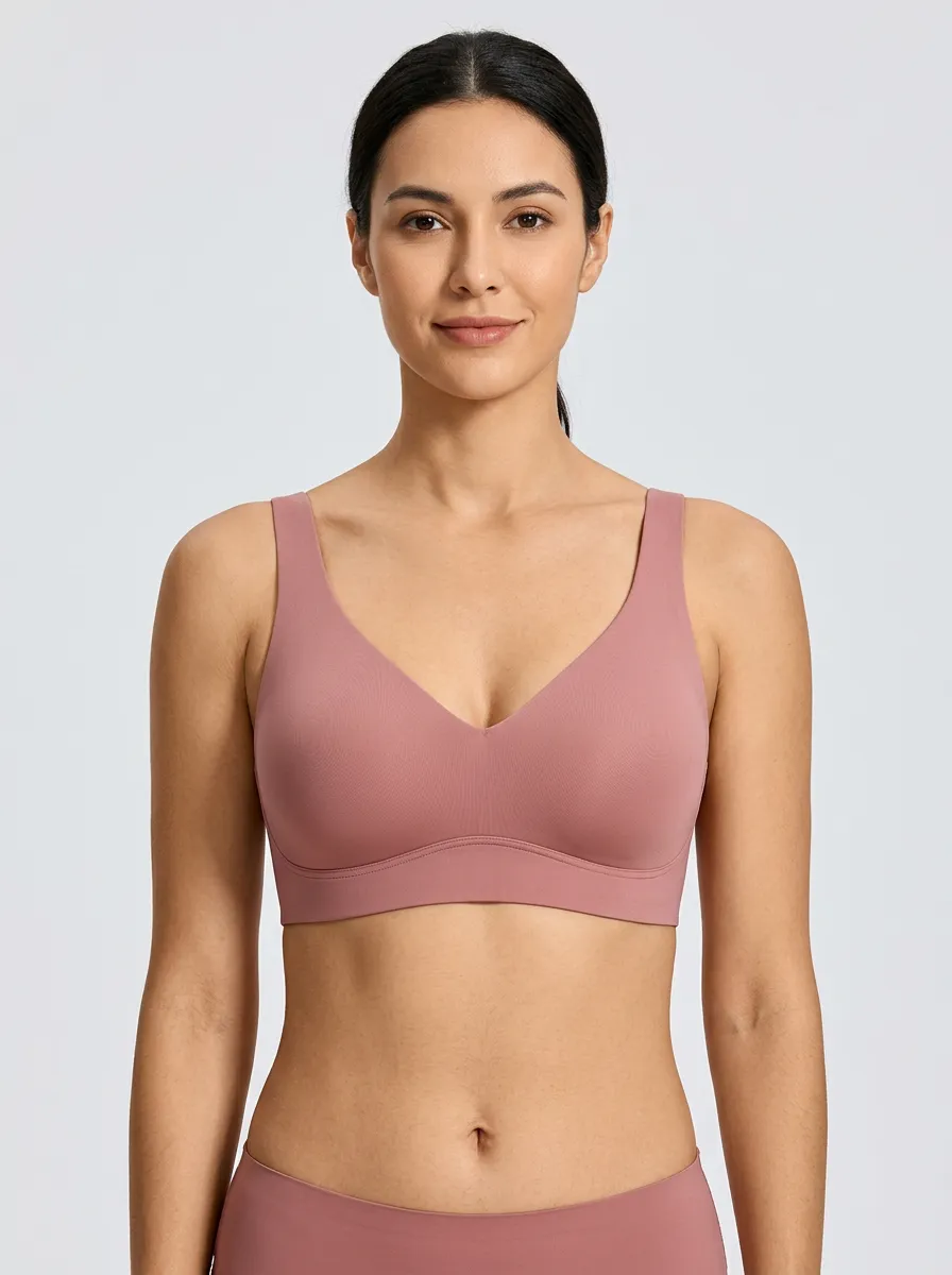 Everyday V-Neck Wireless Seamless-Look Bra