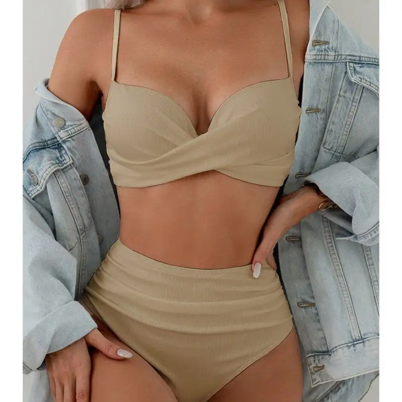 Structured High Waist Bikini Set