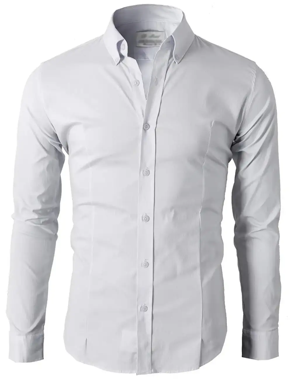 Button Down Long Sleeve Slim Fit Dress Shirt