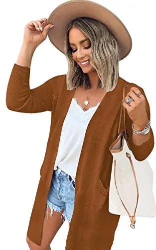 Womens Cardigan Color Block Striped Draped Kimono Cardigans Long Sleeve Open Front Casual Knit Sweaters Coat Outwear