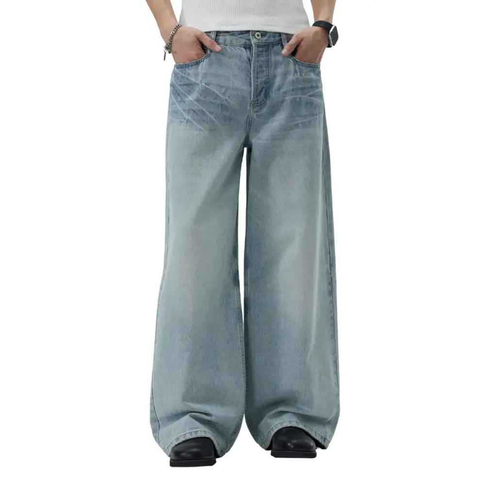 Wide Leg Baggy Denim Jeans
