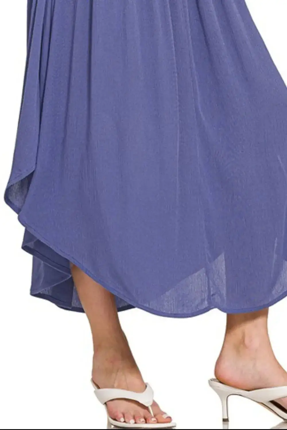Lightweight Smocked Pocket Detail Skirt