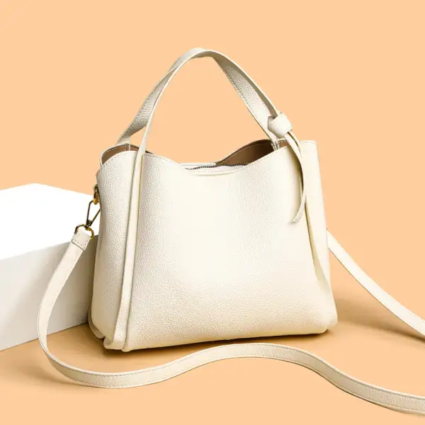 Soft Leather Bucket Bag