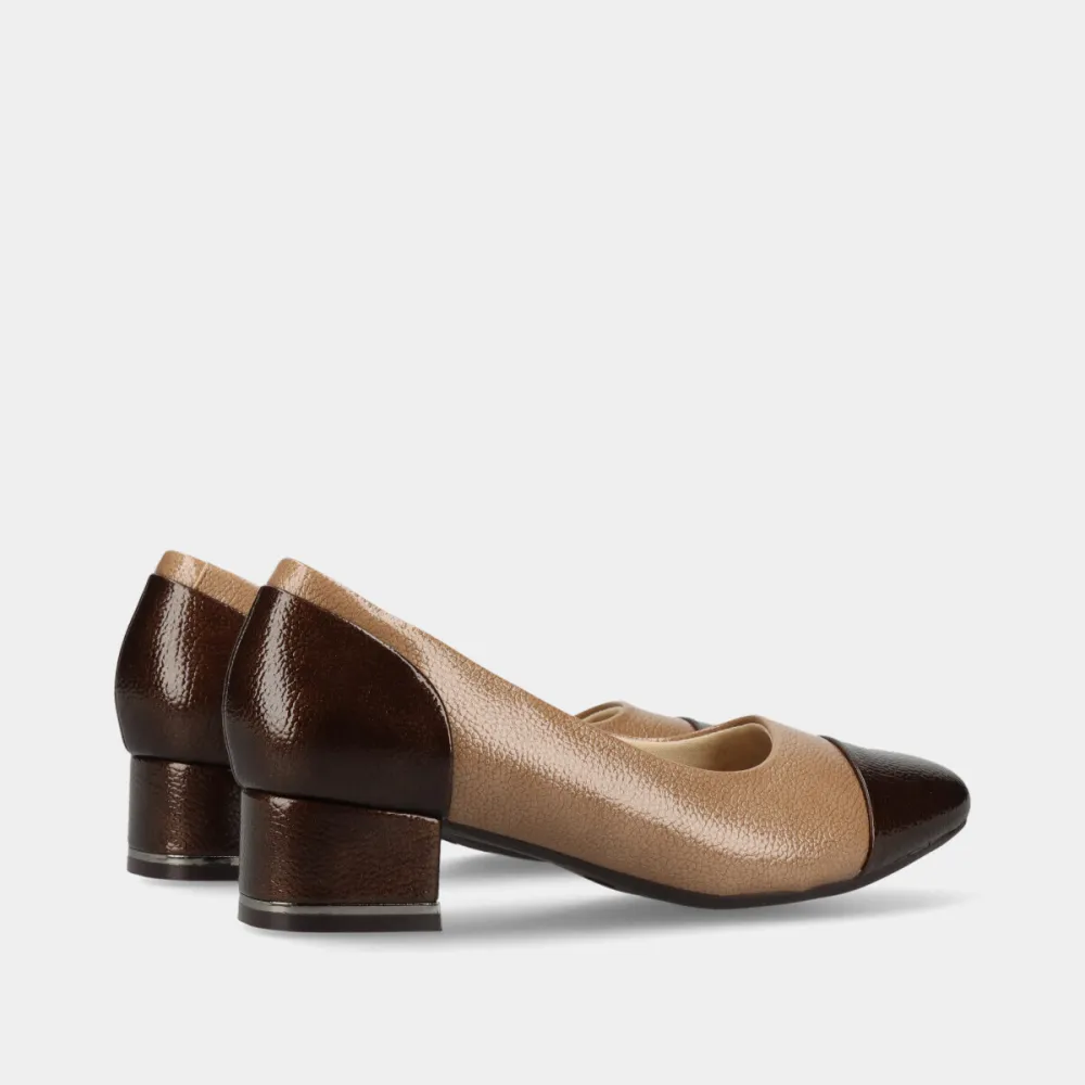 Refined Patent Effect Cushioned Insole Comfort Pumps