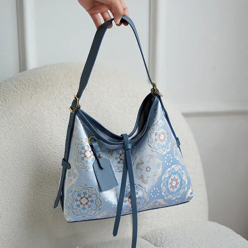 Buddha Stones Handmade Flower Bag