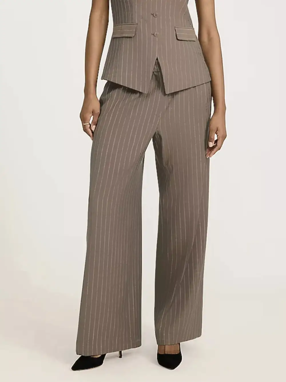 Easy Striped Wide Leg Pants