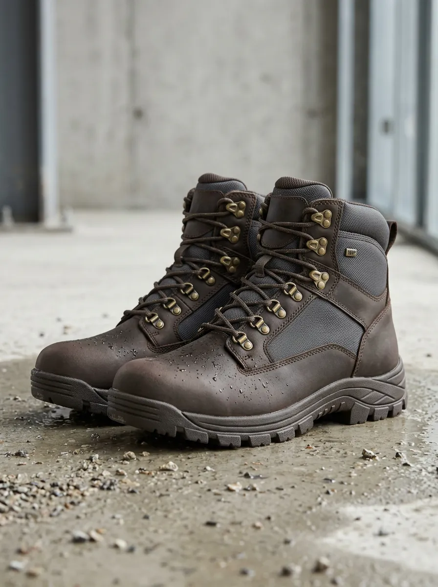 Men's Rugged Waterproof Hiking Inspired Graphic Detail Work Boots