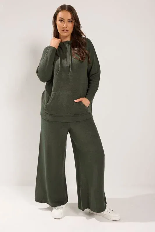 Khaki Green Knitted Trousers