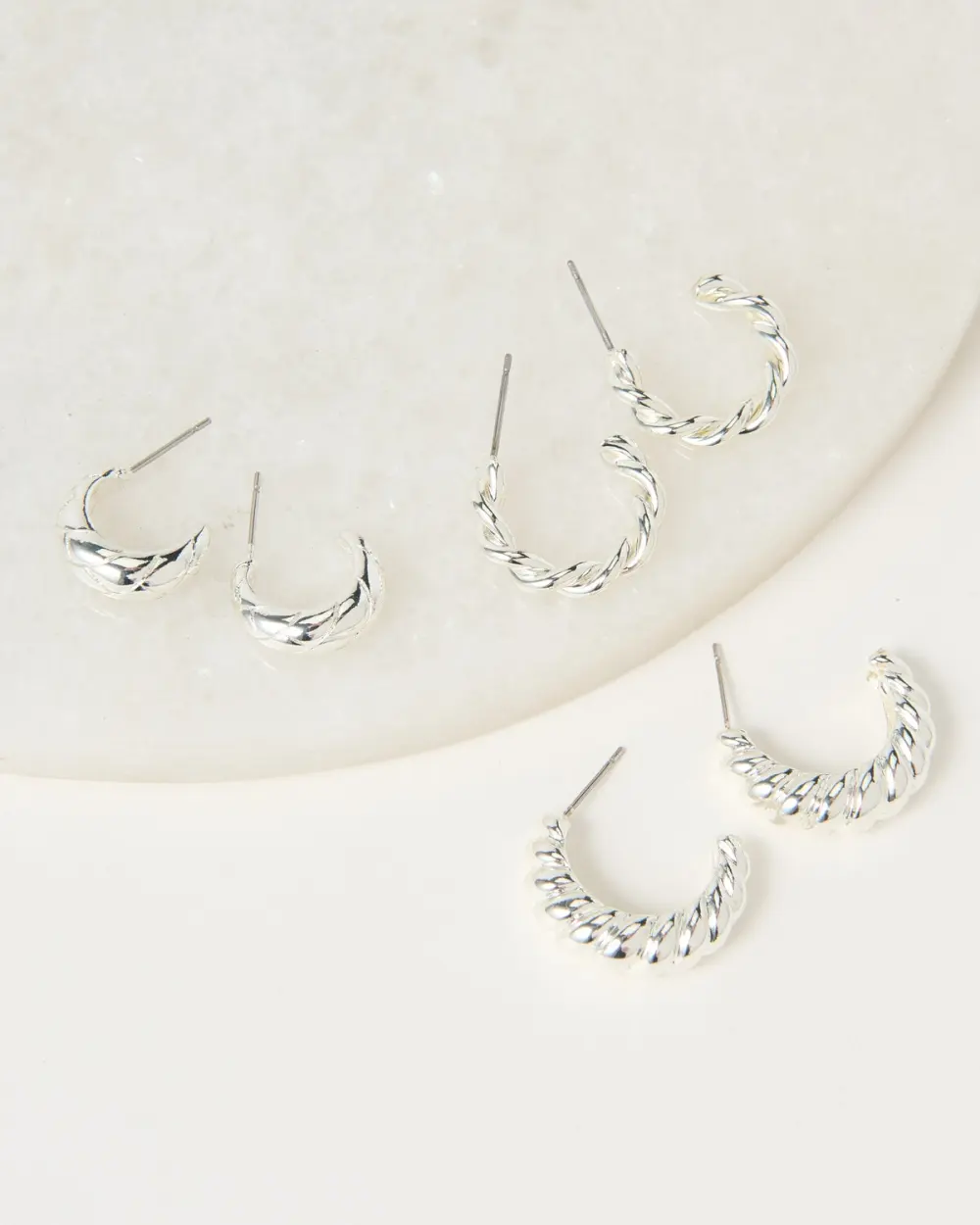 Creative Rotating Simple Versatile Silver Earrings