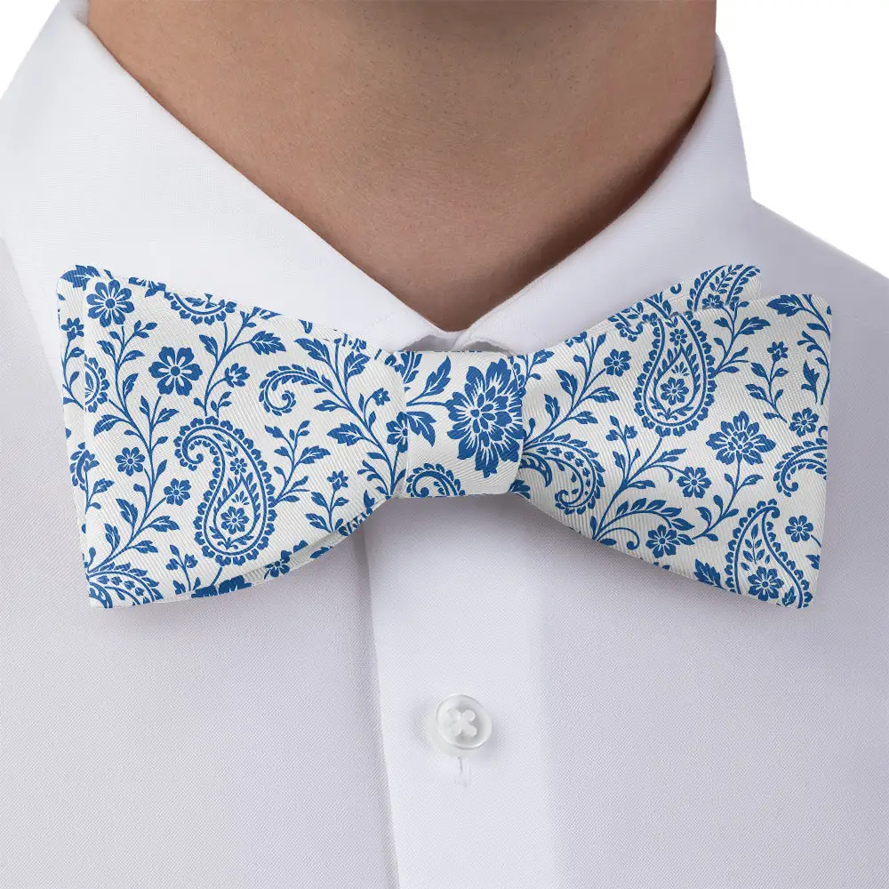 Botanical Paisley Motif Bow Tie