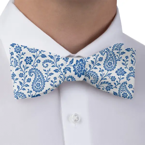 Botanical Paisley Motif Bow Tie