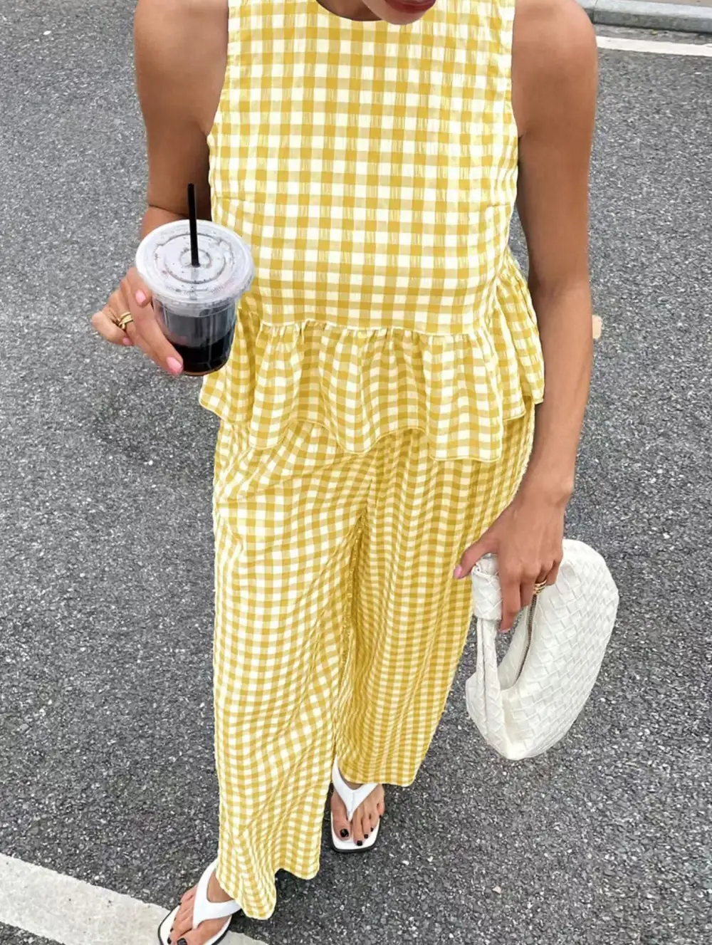 Sleeveless Top Pants Two Piece Set