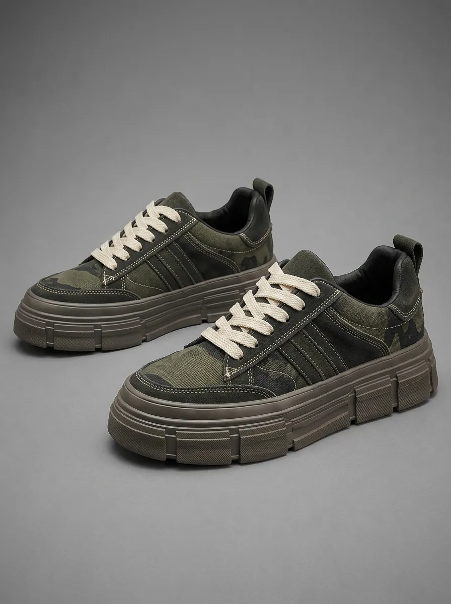 Men's Military Patterned Skate Shoes