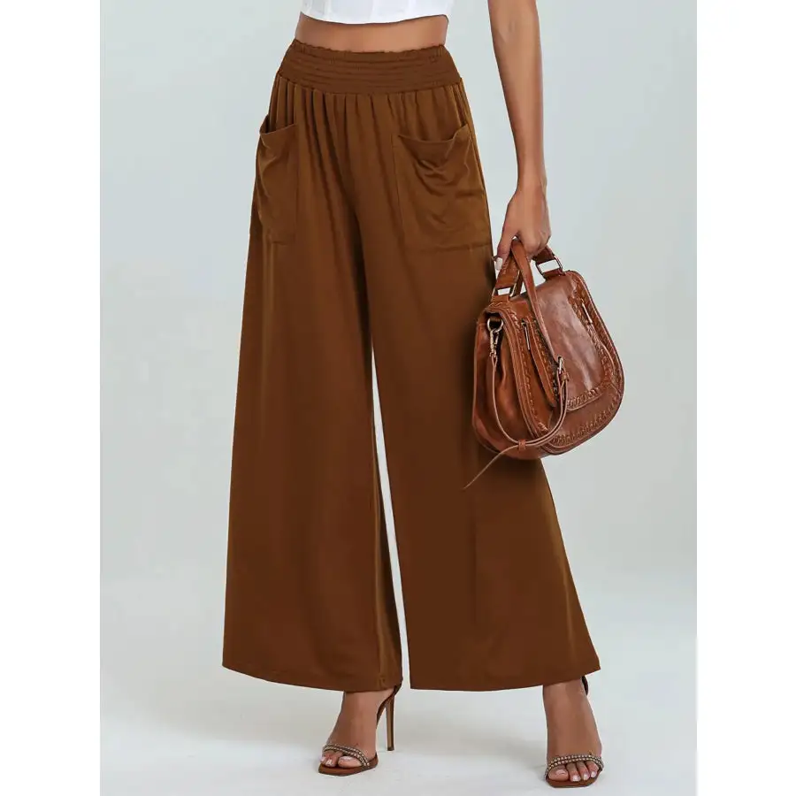 High Waisted Wide Leg Pants with Pockets