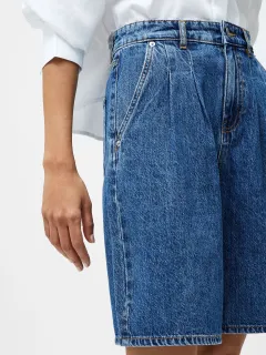 Low-Key Commuter Style Loose Denim Shorts