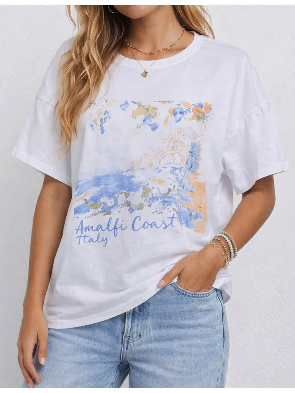 Chic Graphic Pullover Short Sleeves T-shirt