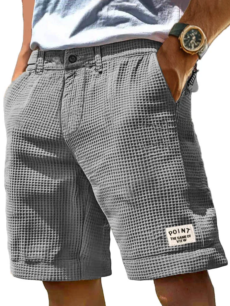 Textured Knit Pocket Shorts