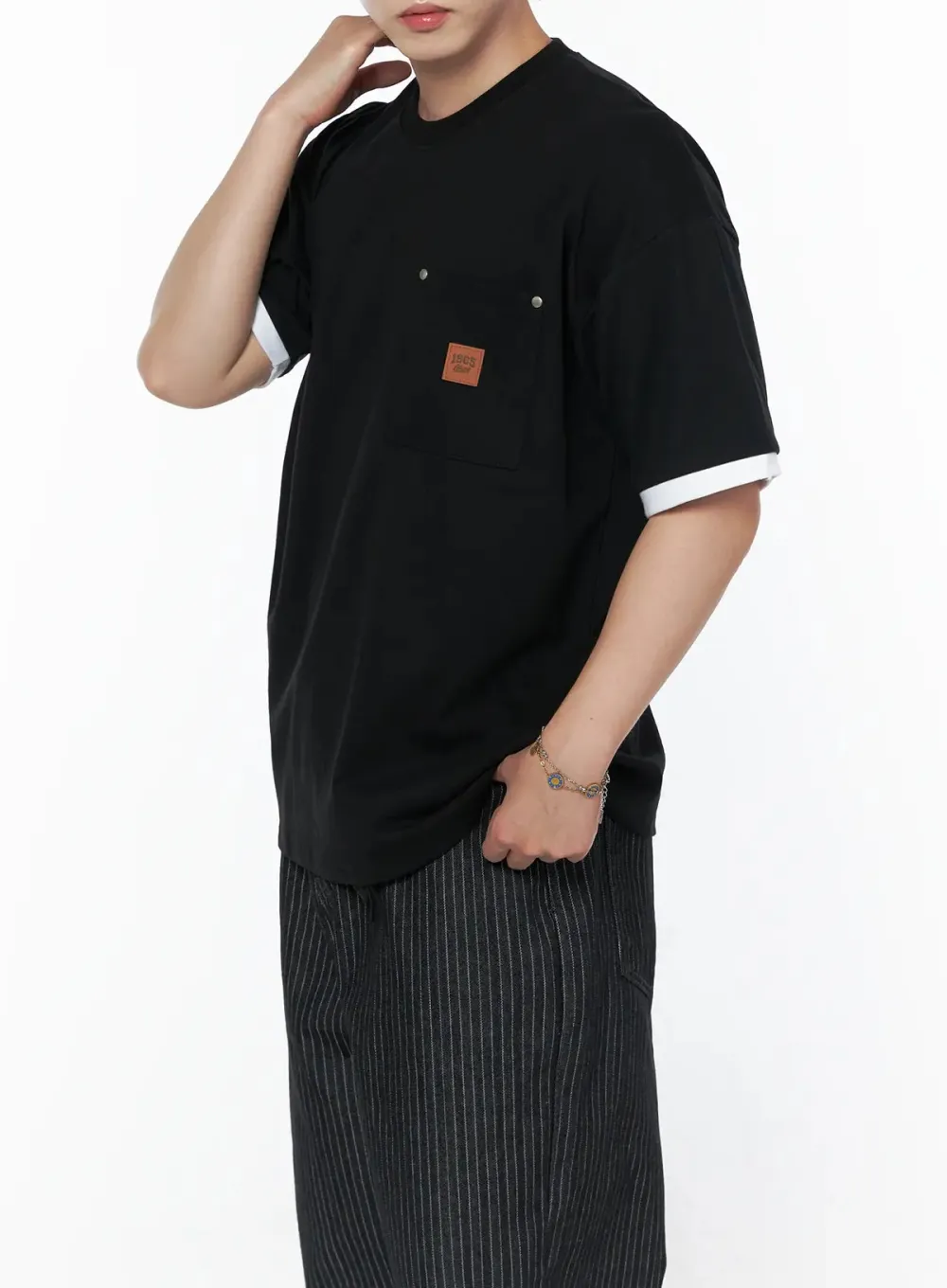 Men's Patch Detail Short Sleeve Tee