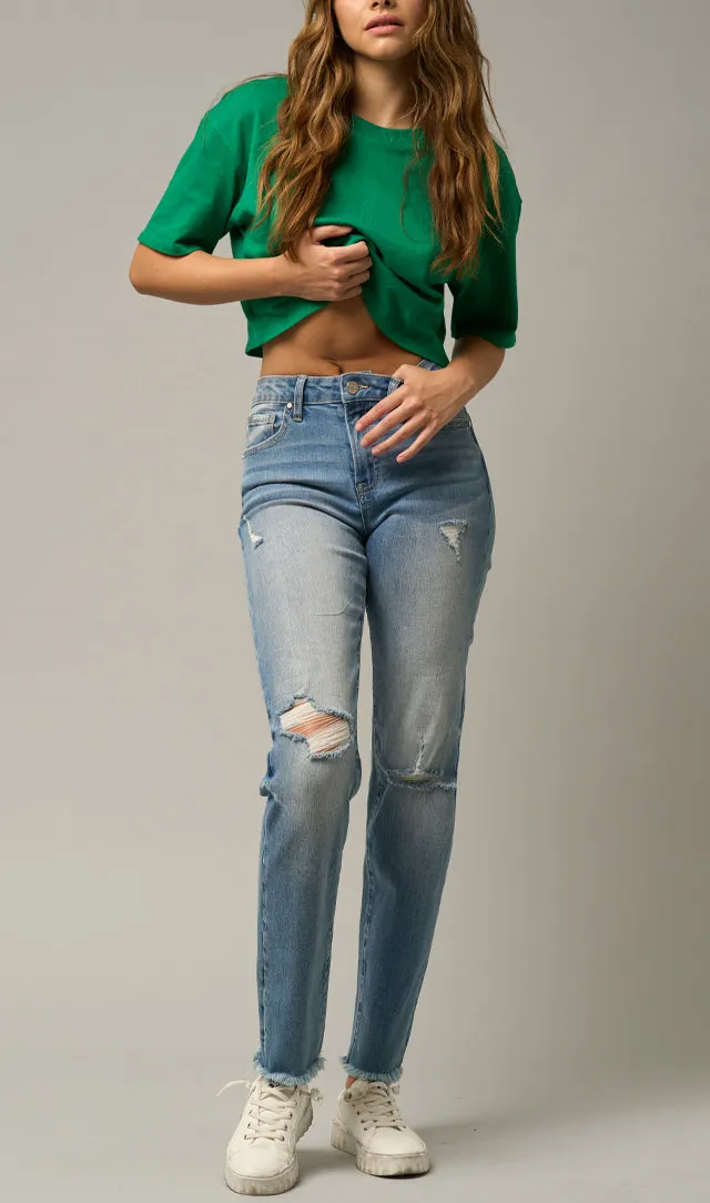 Mid Rise Slim Jeans