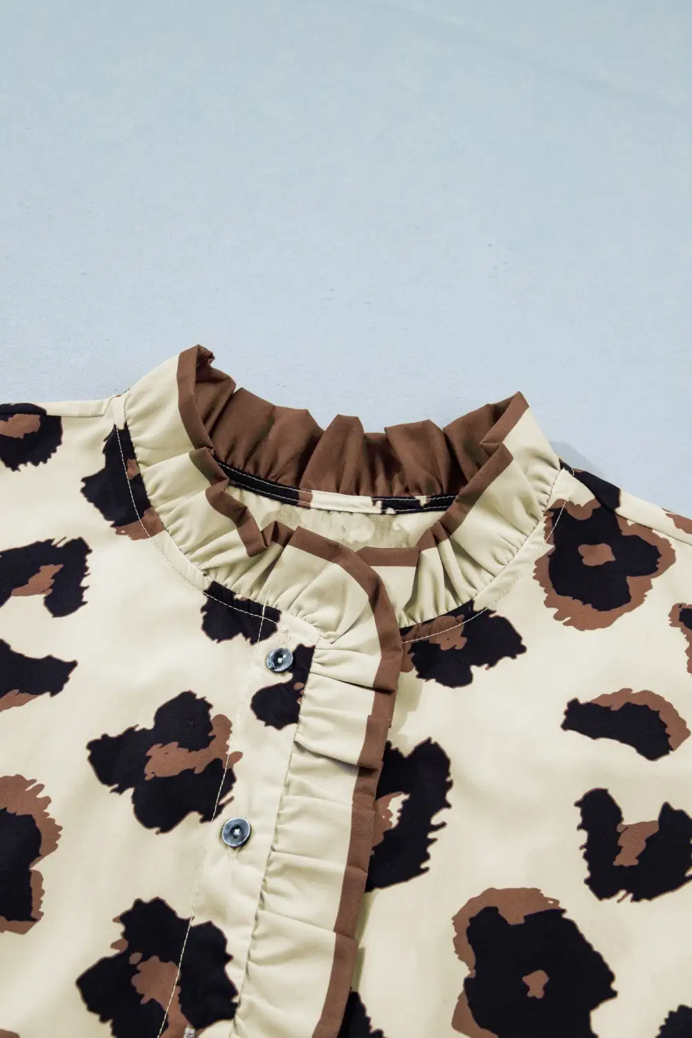 Women's Leopard Print Colorblock Short Sleeve Top